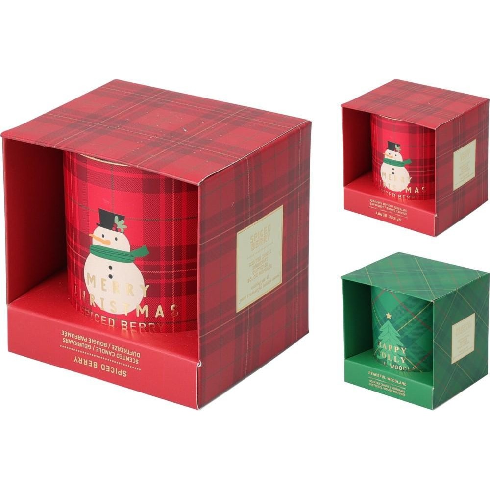 Candela Profumata Natalizia in Vetro – 9 cm