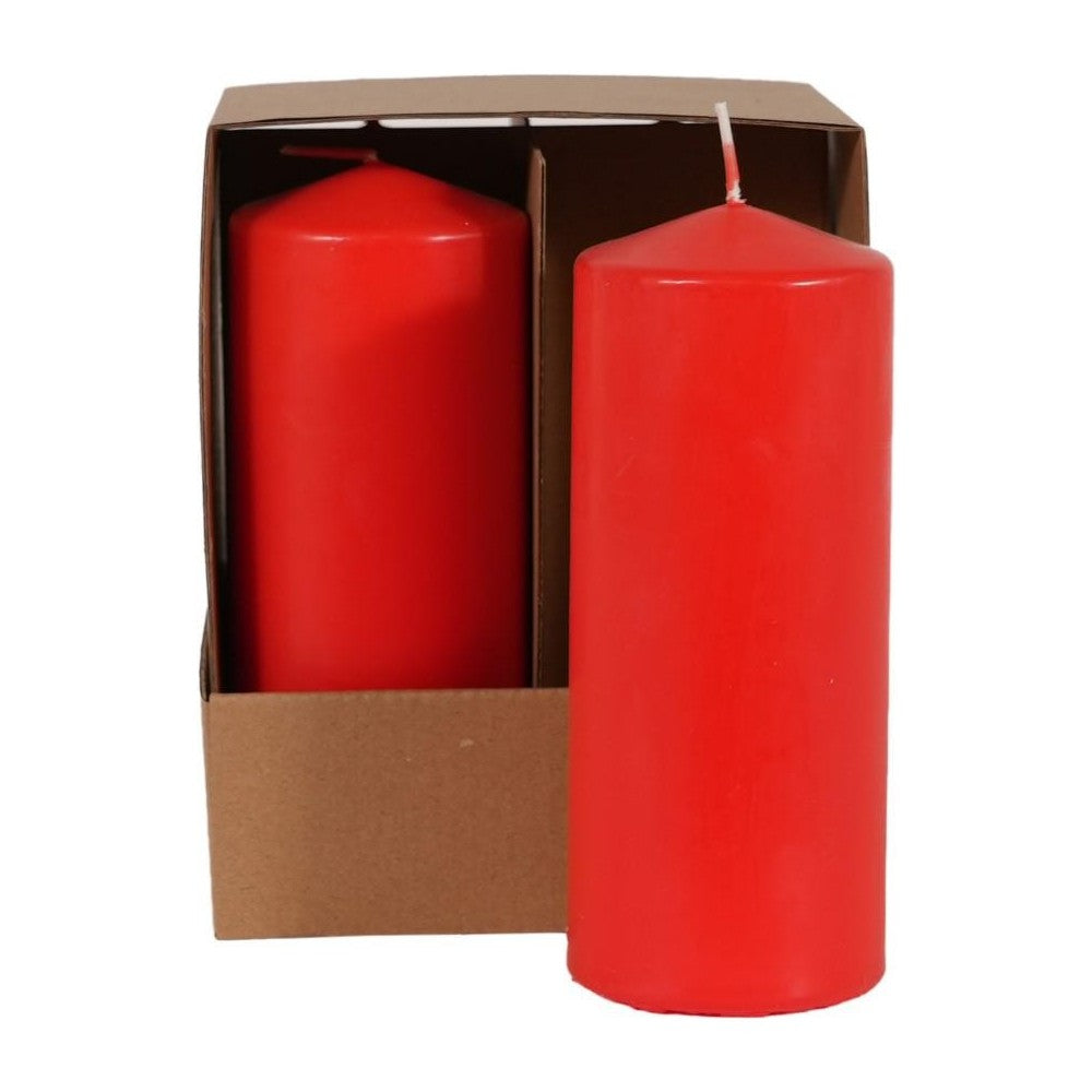 Candela rossa cilindrica 150×60 mm – Eleganza e atmosfera per ogni occasione