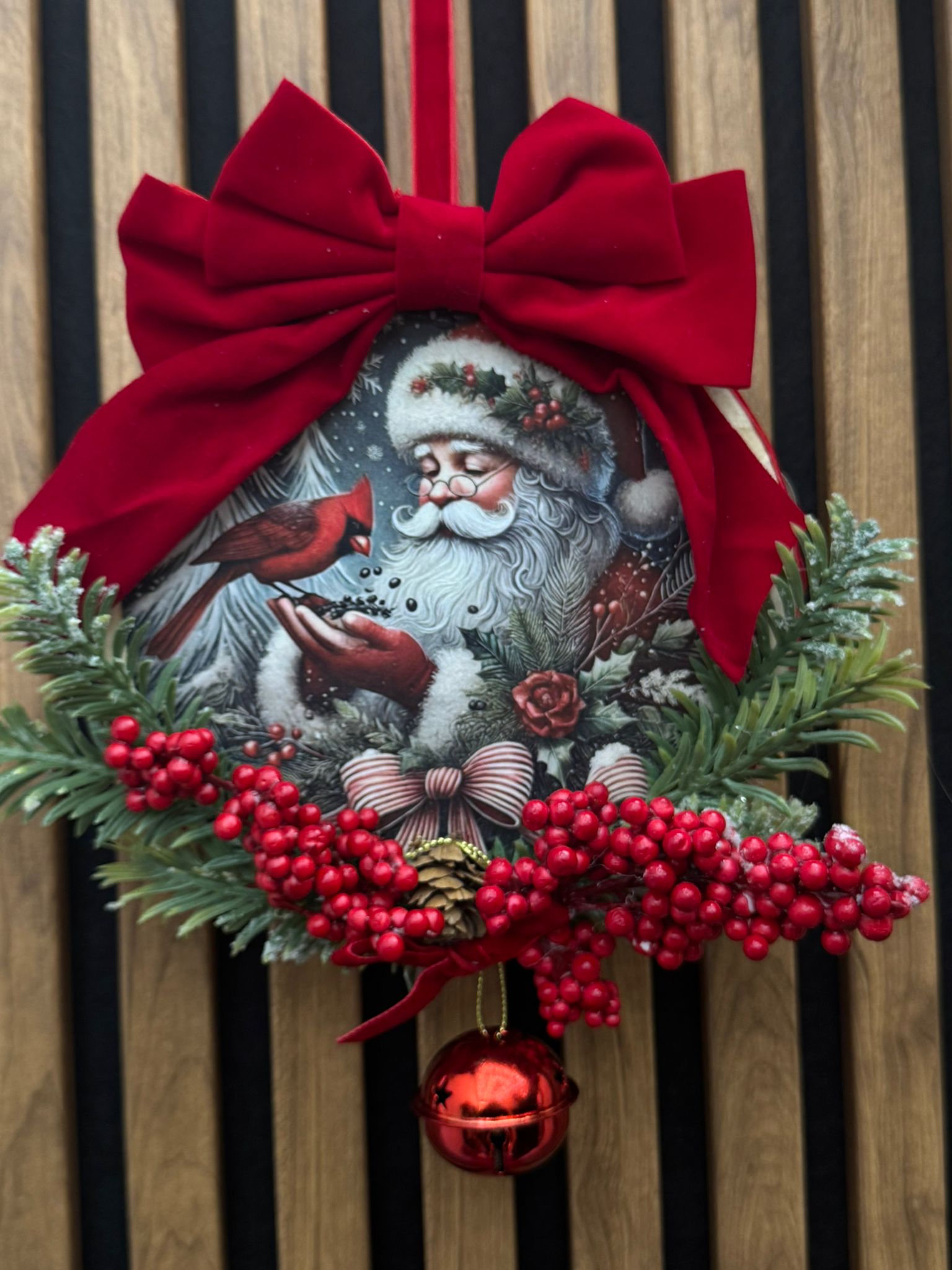 Tamburrello natalizio artigianale - 3 varianti - 10 cm - con box regalo